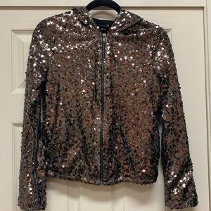 Bronze Sequined Hoodie